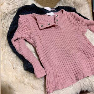 2 Pack Zara 2-3 Years long sleeve henley shirts (2 for $20 Listings!)